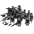 Miniatyrbillede 1 af 3: Militære Specialstyrker Byggeklodser Dukker Børns Legetøj
