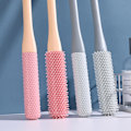 Miniatyrbild 4 av 4: 2-pack tåmellanrumsrengöringsborste, långskaftad fotskrubb för dusch, silikon duschfotskrubb tå för tå (rosa)