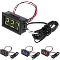 2/4-pak Digitalt LCD Termometer Temperaturmåler med Vandtæt Sensor Probe Køleskab Black 4PCS