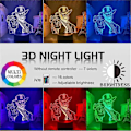 Miniatyrbilde 4 av 5: SBSG EKfperu LED nattlys - 3D illusjonslys - Red Dead Redemption 2 gave - akryl 3D lampe for spillrom dekor nattlys RDR2 Arthur Morgan figur