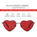 Miniatyrbillede 2 af 5: SDIGV Polariserede Hjerte Solbriller til Kvinder, Moderigtig Dejlig Stil Metalramme UV400 Beskyttelseslinse Black Red