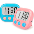 Miniatyrbild 1 av 5: 2-pack klassrumstimer för lärare barn stor magnetisk digital timer blå rosa färg