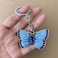 Miniatyrbillede 5 af 5: Nøglering til Piger Kvinder Butterfly Nøglering Krystal Butterfly Vedhæng Nøglering Nøglering Charm Bil Taske Tegnebog Hængende Blue