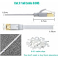 Pikkukuva 2 / 5: Cat7 Ethernet-kaapeli 30m, Kategoria 7, Litteä, RJ45, Nopea 10Gbp