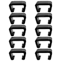 Miniatyrbillede 1 af 5: 10 stk. Patio Fletmøbelclips Fleksibel Skridsikker Sofakonnector til Rattan Møbelsofa Stripe Card Slot 4.25cm 10pcs