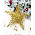Miniatyrbillede 5 af 5: Juletræsstjerne, glitrende stjernetoppe i guld