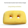 Miniatyrbillede 3 af 5: Termosker Iskias Tuberositas Siddepude med To Huller til Siddeknogler - Memory Foam Siddende Knogleaflastningspude til Numse, Lænd, Hofter (Farve: Bl