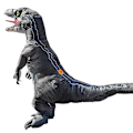 Miniatyrbild 2 av 5: Halloween-dräkt Uppblåsbar Dinosaur Kläder Raptor Dinosaur Kostym Djur Cosplay För Vuxna Män Kvinnor