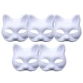 Miniatyrbild 1 av 5: Therian Mask Kattmask, DIY Blanko Vita Papperskattmasker att Dekorera, Anpassningsbara Graffiti-redo Designer, Idealisk För Handmålning Cosplay Juni 6.15 3pcs