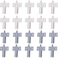 Miniatyrbilde 1 av 5: 20 stk. kjøkkendørdempere, skapdempere, skuffdempere, myke og stille dempere, for skap, dører (hvit + grå)