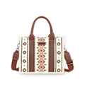 Pikkukuva 1 / 5: Wrangler Tote -laukku, Western-tyyliset käsilaukut naisille, olkalaukku Boho Aztec -käsilaukut UUSI Off-white S