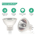 Miniatyrbilde 3 av 5: Mr11 halogenpærer (12-pakning), Gu4 halogenpære 12v 20w, Mr11 Gu4 dimbar lampeskjerm for taklampe