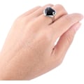 Miniatyrbilde 2 av 4: Healing Krystall Steiner Ring Justerbar Hjerte Krystaller Edelsten Ringer Smykker for Kvinner Valentinsdag Gave