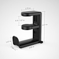 Miniatyrbilde 6 av 7: Justerbart Hodetelefonstativ: Hodetelefonstativ Svart_2 Pakning Black_2 Pack