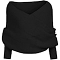 Miniatyrbillede 1 af 5: Multifunktionelle tørklæder, dametørklæde, capetørklæde, vintermode, unisex Black