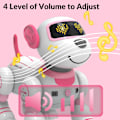 Miniatyrbilde 6 av 7: Fjernstyrt Robothund for Barn, Interaktiv Robotthund, RC Robot med Berøringssensor, LED-Øyne, Dans og Musikk