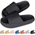 Miniatyrbild 1 av 6: Cloud Sliders Dam Herr Sliders Tofflor Pool Sliders Sommar Flip Flop Dusch Badkudde Sliders Toffla Black 8/9 UK