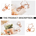 Miniatyrbilde 4 av 8: Klips Merktavle Bordholdere Metall Fil Klesklyper Festesystem Papir Tommel Vindtett Bilde Stativ Bordnummer Stativ Foldback Kontormapper Rose Goldx2pcs