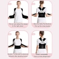 Miniatyrbillede 2 af 5: Rygstøtte og Posture Corrector til Kvinder og Mænd, Justerbar Letvægts Posture Corrector Ryg L