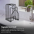 Miniatyrbilde 2 av 5: Skjærebrett Stativ Hakkebrett Organizer Holder Kjøkken Benkeplate Gryter Panne Lokk Stativ Orga