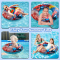 Miniatyrbillede 3 af 3: Svømmering til børn, holdbare oppustelige pool floats, havfrue anime gummi flydering, flydende sommer strandfest for 4-9 børn og vandsport B