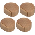 Miniatyrbilde 1 av 4: Selvklebende Dørstopper - Dørstopper i Tre for Gulv og Parkett - Selvklebende Dørstopper - Diskret og Elegant Dørstopper - Sett med 4 (bøk)