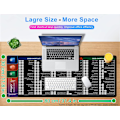 Miniatyrbillede 6 af 8: Stor Gaming Mousepad, Lang XXL Mousepad, Kontor Shortcut Mousepad, Udvidet Computer Mousepad/Skrivebordsmatte med Syet Kant til Gamer, Kontor, Hjem Office Shortcuts B 800x300mm
