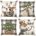 Miniatyrbild 1 av 5: 4-pack jul-kuddfodral med julgran 45*45cm