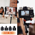 Miniatyrbillede 7 af 7: Kamera Avatar Skrue Adapter 2 STK Tråd 3/8 til 1/4 Han Adapter og 1/4 Han til 3/8 Hun Adapter Sæt til Mikrofonstativ Kamera Montering Skærm