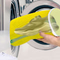 Miniatyrbilde 2 av 5: 2024 Vaskepose for sko i bomull, vaskenett, myke fibre fjerner enkelt smuss, anti-deformasjon -GSLA ZD L Yellow 2pcs