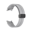 Miniatyrbilde 1 av 7: Silikonrem uten mellomrom for Samsung Galaxy Watch 5/4 40mm 44mm 5 Pro 45mm Originalt magnetisk armbånd for Watch 4 Classic-rem light gray