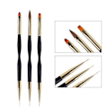 Miniatyrbillede 3 af 9: 3 stk. Akryl/UV Negle pensler - Twist - Guld Sort