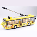 Pikkukuva 5 / 5: Lasten lelut Alloy Sightseeing Bus -malli 1/32 Trolley Bus Valettu Tram Bus Ajoneuvo Auto Leikki lelu valolla