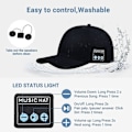 Pikkukuva 4 / 5: Bluetooth-kaiutin baseball-lippis langaton kaiutin urheilulippis isä-lippis ulkoiluun, musta