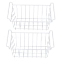 Miniatyrbilde 3 av 5: 2 stk Frysertråd Oppbevaringskurv Organizer Bin Henger Metallstativ Med PE Belegg L-dwdz 41.5X24.5X20CM