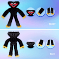 Pikkukuva 2 / 7: Plush-lelut, Peliajan Syntymäpäivälahjat, Kauhu Plush-lelu Halloween, Pehmeä Täytetty Plush-nukke Tytöille ja Pojille Black