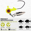 Pikkukuva 2 / 5: Crappie-Jigs-Kit 30-kpl Panfish-kalastusjigit Lyijypääjigit Koukku