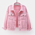 Pring Höst Dam Denimjacka Pring Höstjacka Rosa Jeansjacka Pink M