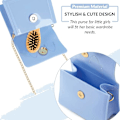 Miniatyrbilde 2 av 4: Damer Skuldervesker - Søte Quiltede Lærvesker - Små Håndvesker - Tote Messenger Vesker - Satchel for Tenåringsjenter Blue