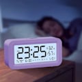 Miniatyrbild 2 av 5: Digital Elektronisk Klocka LED-Display Elektronisk Klocka Stereo Digital Display Snooze Väckarklocka 12/24H Byte Nedräkning Tid NUO0430 Purple