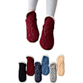 Miniatyrbillede 1 af 5: 1 Par Vævede Indendørs Sokker Sutsko i Velour, Skridsikre Termosokker til Indendørs Brug, Farvel til Følelsesløshed, Hævelse Red XL for EU Size 46-48