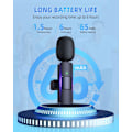 Miniatyrbillede 3 af 7: Trådløse Mikrofoner, Trådløs Lavalier Mikrofon, Plug-and-Play Bluetooth Mikrofon, Støjreduktion Automatisk Synkronisering til Optagelse, Live Streaming, TikTok