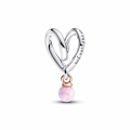 Miniatyrbillede 1 af 7: Pandora Two-Tone Snoet Hjerte Charm S925 Sterling Sølv - 783242C01