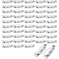 Miniatyrbild 1 av 6: 50 par broschnålar, säkra baklås stift baksida metallnålar för märkebyte med tomma säkerhetskläder smyckestillverkning, silverfärgad