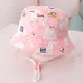 Miniatyrbillede 4 af 4: Børne Spand Hat Justerbar Solhatte Åndbar Strandhat til Drenge Piger Pink Alpaca