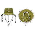 Pikkukuva 3 / 5: Unisex Aikuisten Australian Kengurun Aussie Outback Hat Korkkien kanssa Fancy Dress Accessory SIZE 59