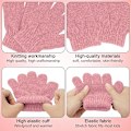Miniatyrbild 3 av 7: 3-pack Vintermössa, Halsduk och Vantar för Barn 2-8 år - Pojkar och Flickor. Vintertillbehör Set, Tjock Stickad Varm Fleecefodrad Termisk Set Pink