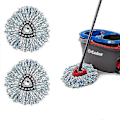 Pikkukuva 2 / 3: 1/3/4/6 kpl Yhteensopiva Vileda/o-cedar Mikrokuitumopin Lisätarvikkeiden Kanssa, Kääntyvä Moppi Lattianpesuun - JA blue 4PCS