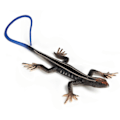 Miniatyrbillede 1 af 5: Kunstig Øgle Fadeless Levende Farverig Reptil Øgler Legetøj Festartikler Blue