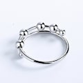 Miniatyrbillede 2 af 5: Kvinder Roterbar Fidget Perler Ringe Enkelt Spole Spinner Perler Ring Anti Stress Angst Åbning Fred Ring Smykker